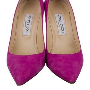 Authentic Jimmy Choo pink suede pumps size 38